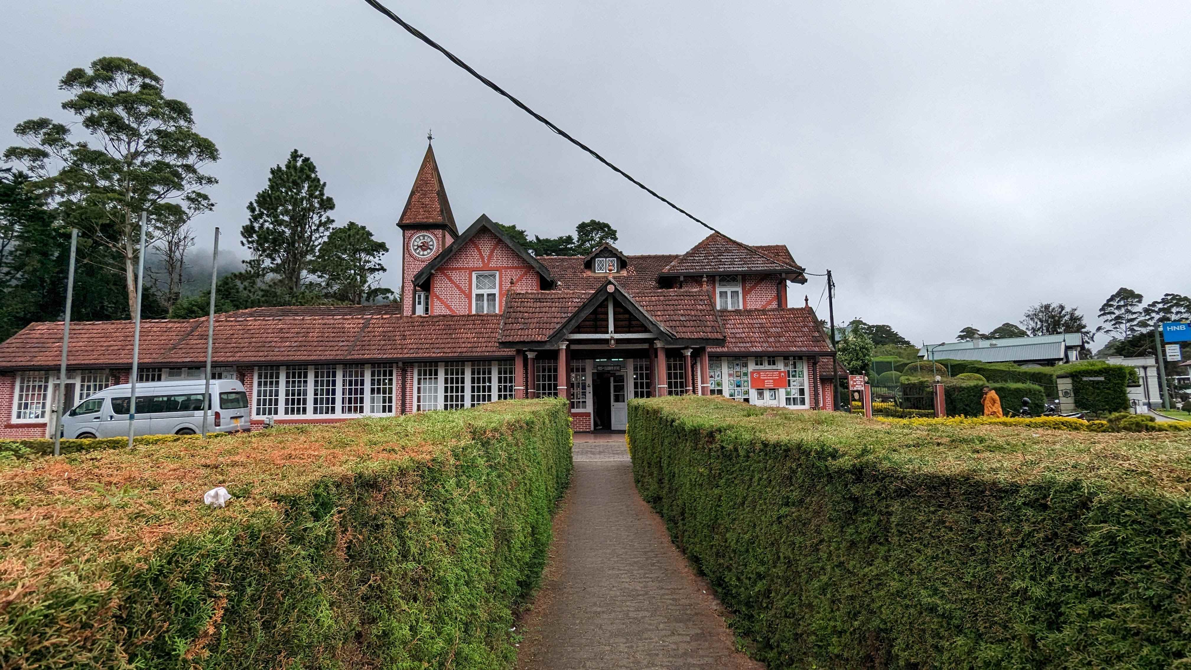 Front view of the colonial era post office built by the British in Nuwara Eliya.