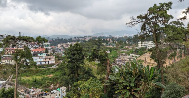 The valley view from one of the best restaurants in Shillong, the Heritage Club.