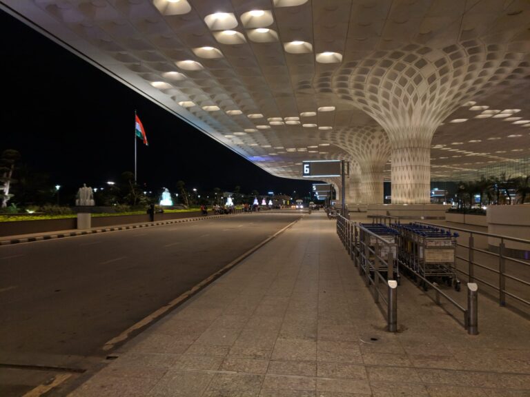 Exterior of departures at T2 at Mumbai Airport for a list of the best hotels near Mumbai Airport