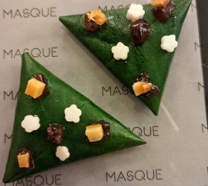 Overhead photo of paan course served at Masque Mumbai, the best restaurant in India