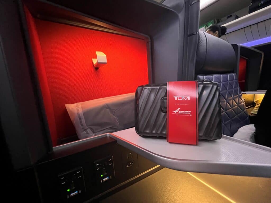 Air India Business Class amenity kit by Tumi.